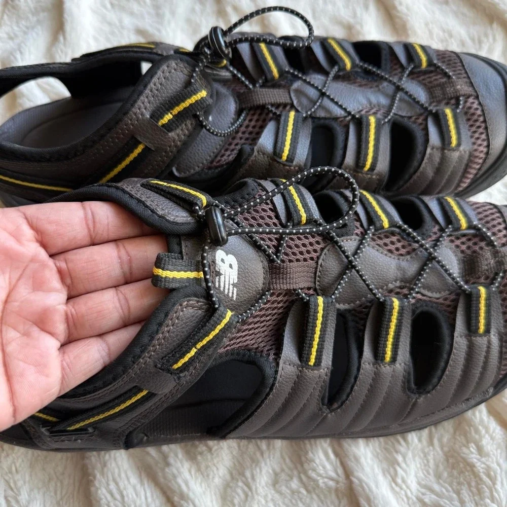 New Balance Appalachian Men's Size 16 Closed-Toe Hiking Sandals Brown Yellow